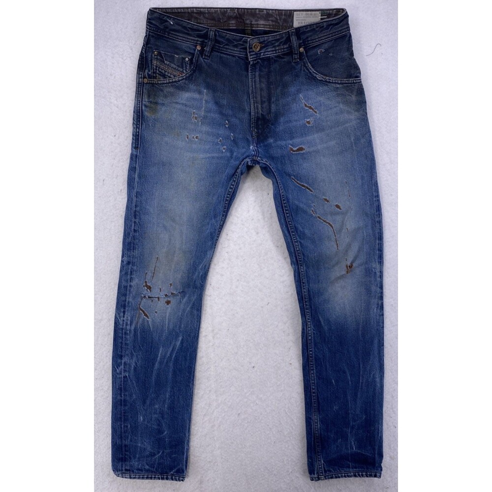 Diesel Jeans Mens 32x31 Krayver Reg Slim Carrot 0837K Dark Wash Denim